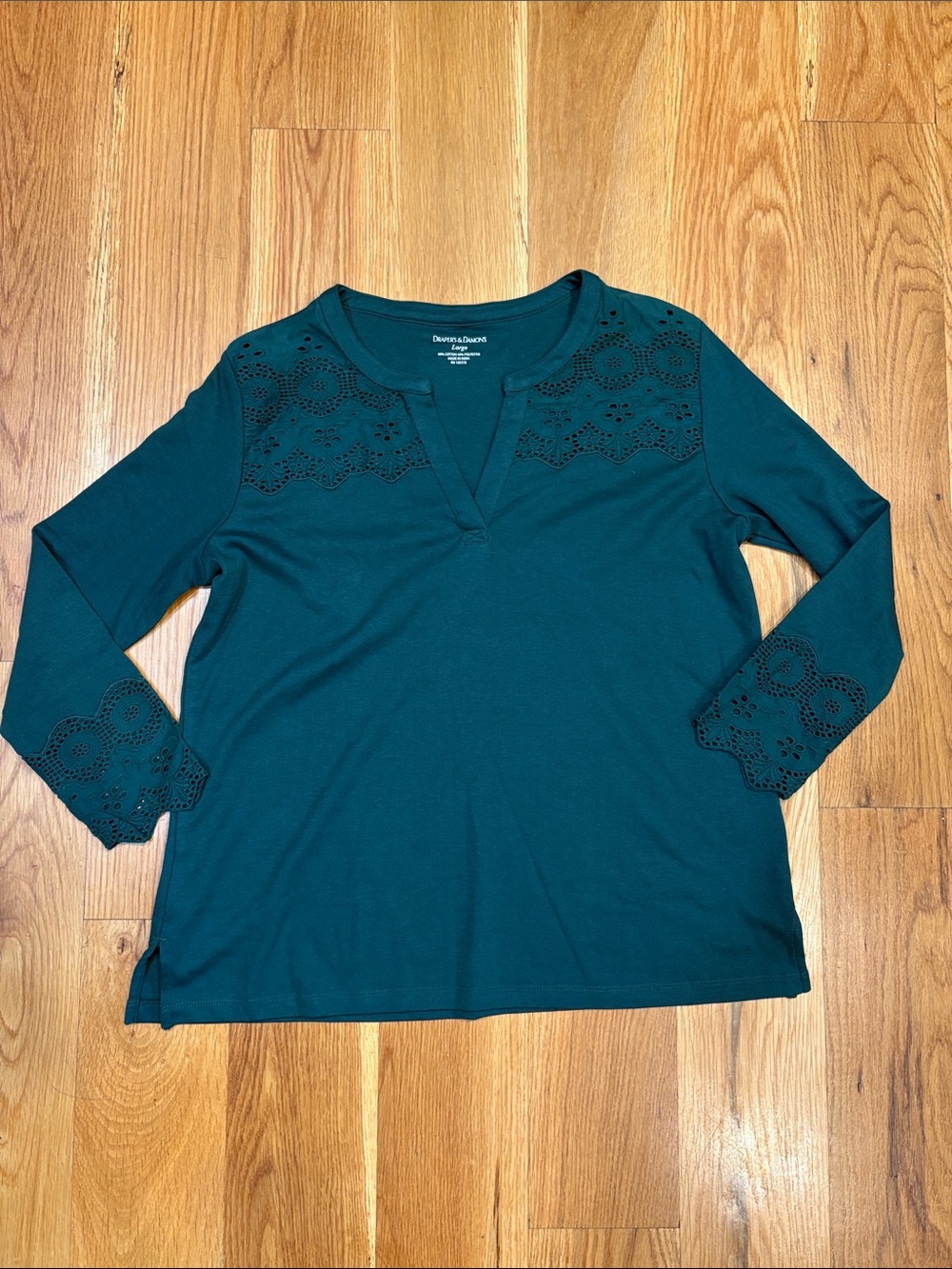 Women’s Drapers & Damons Long-Sleeve Top, Size Large